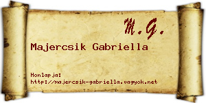 Majercsik Gabriella névjegykártya