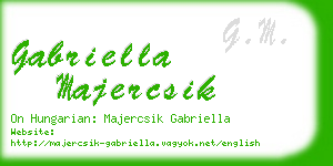 gabriella majercsik business card